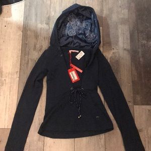 Miss sixty blue lace hoodie one size